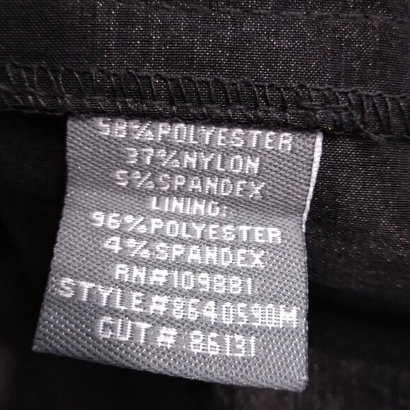 Donna Ricco | Black Party/Cocktail Taffeta Wrap Dress Rhinestone Button | Size 8 - Picture 8 of 9